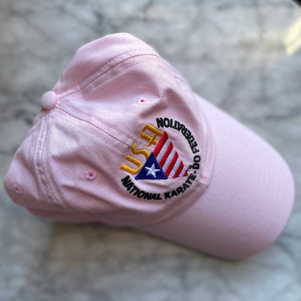 Pink USA Karate Baseball Cap